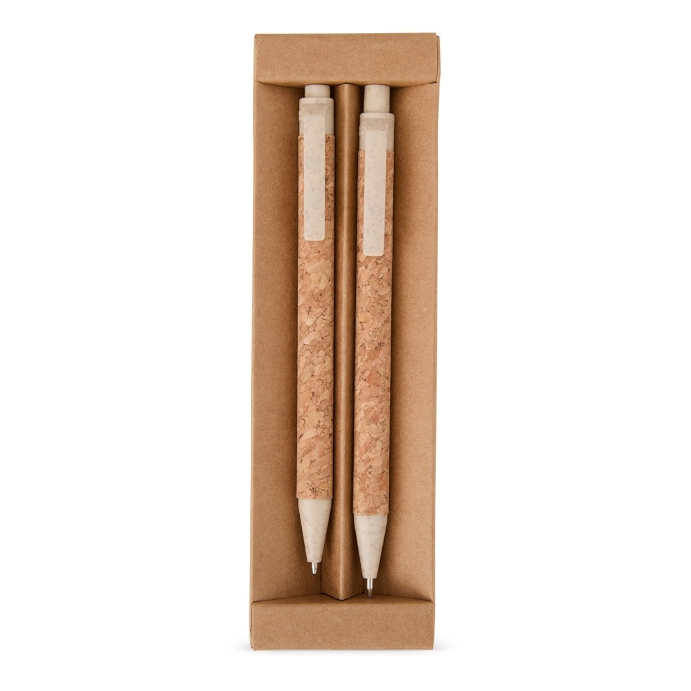Kit Ecológico Caneta e Lapiseira Cortiça Personalizado Kit Ecológico Caneta e Lapiseira Cortiça Personalizado