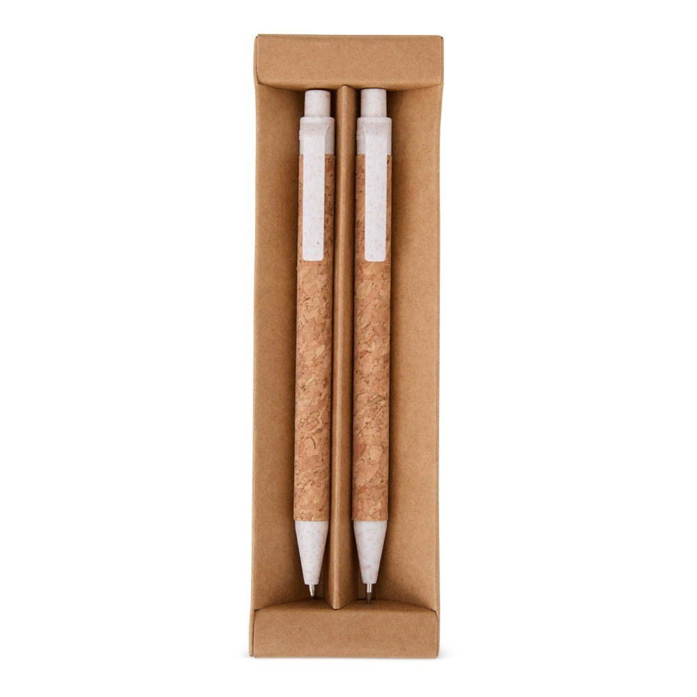 Kit Ecológico Caneta e Lapiseira Cortiça Personalizado Kit Ecológico Caneta e Lapiseira Cortiça Personalizado