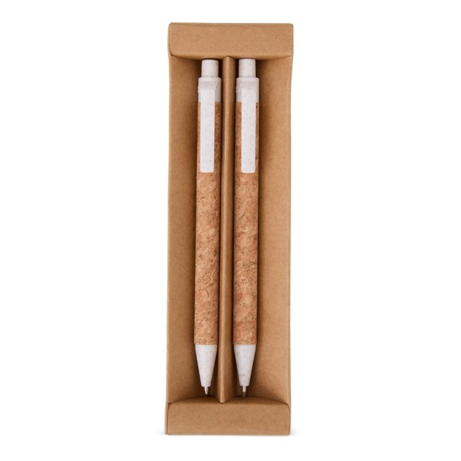 Kit Ecológico Caneta e Lapiseira Cortiça Personalizado Kit Ecológico Caneta e Lapiseira Cortiça Personalizado