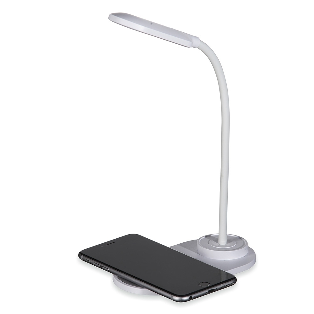 Luminária Plástica Articulável E Carregador De Indução Em Celulares Luminária Plástica Articulável E Carregador De Indução Em Celulares