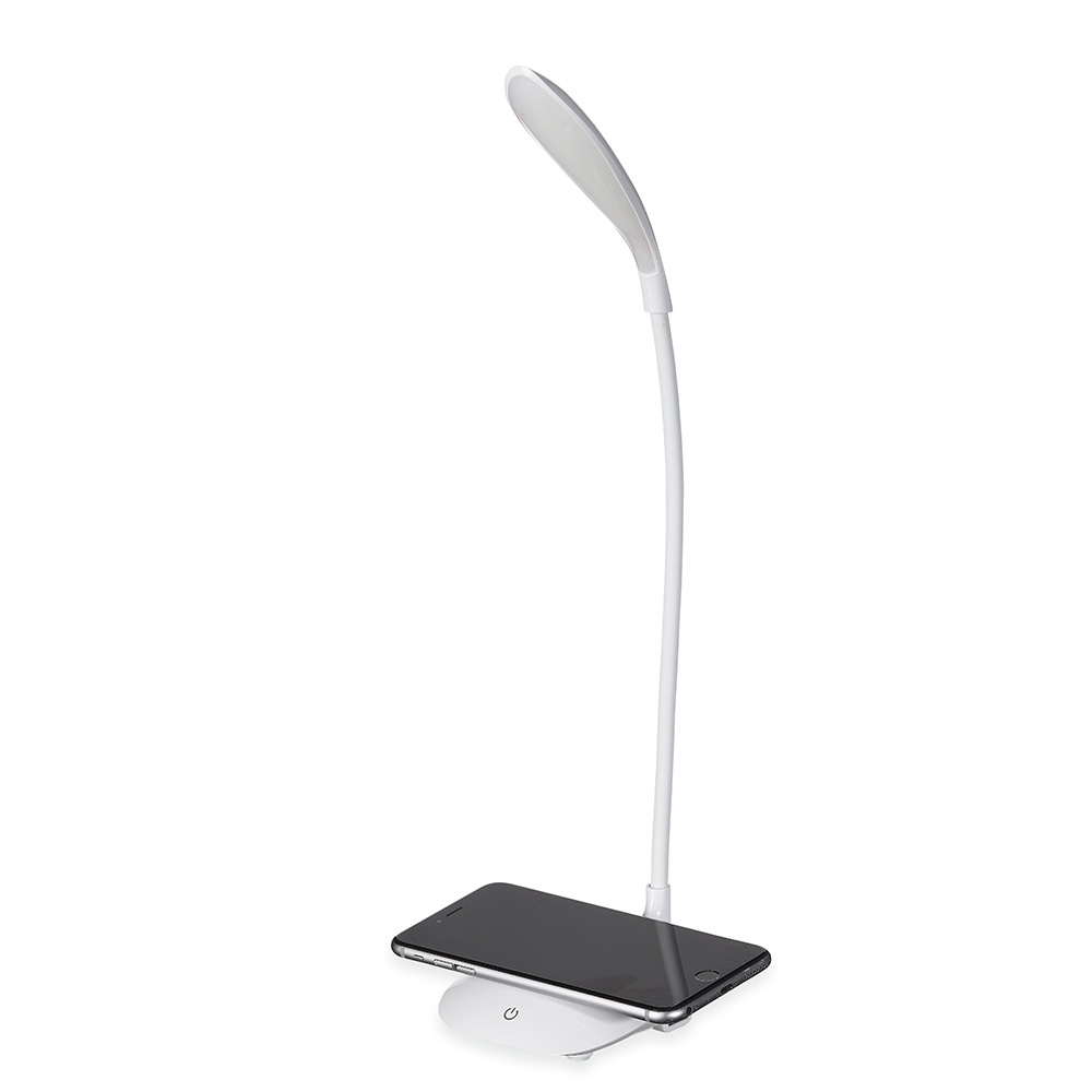 Luminária Plástica Articulável E Carregador De Indução Em Celulares. Luminária Plástica Articulável E Carregador De Indução Em Celulares.