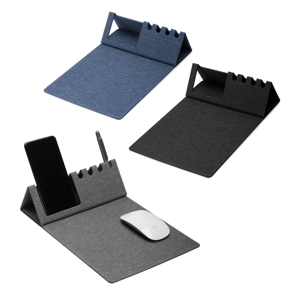 Mouse Pad com Suporte Celular e Canetas Personalizado Mouse Pad com Suporte Celular e Canetas Personalizado