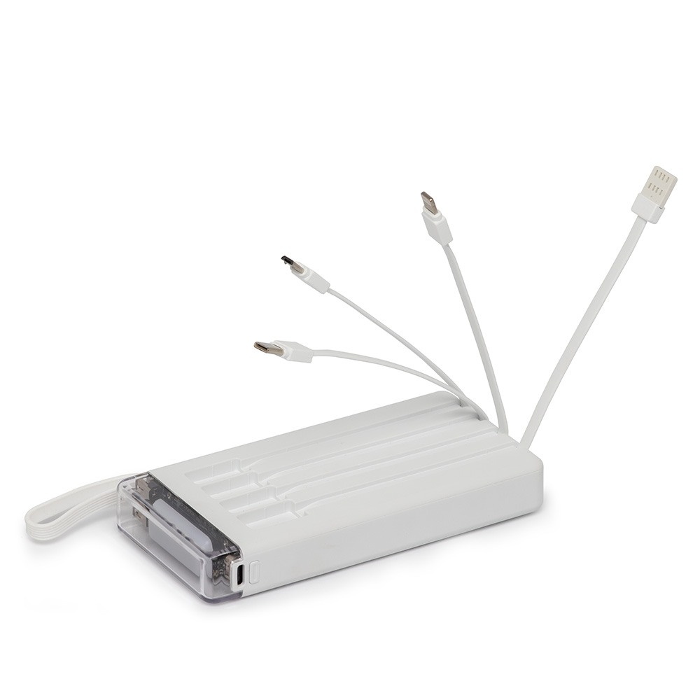 Power Bank 10.000mAh com Lanterna e Multissaídas Personalizado Power Bank 10.000mAh com Lanterna e Multissaídas Personalizado