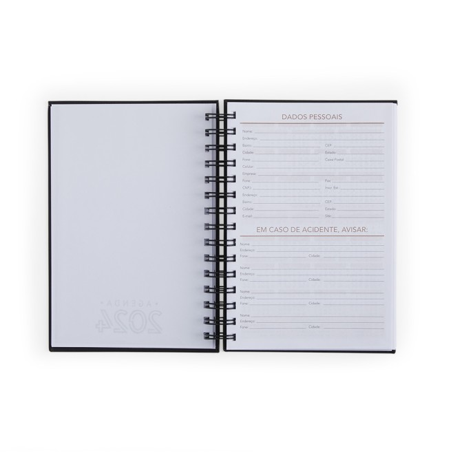 Agenda 2025 Emborrachada com Logo Personalizado Agenda 2025 Emborrachada com Logo Personalizado