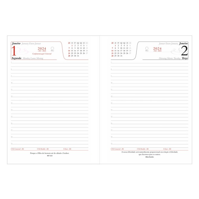 Agenda diária 2025 Personalizada