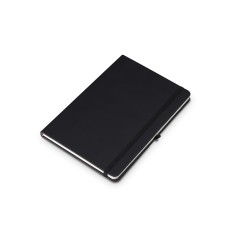 Caderneta Tipo Moleskine Pautadas Com Porta Caneta Personalizada