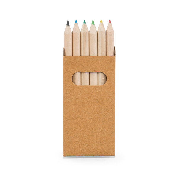 Caixa Com 6 Mini Lápis De Cor Personalizado