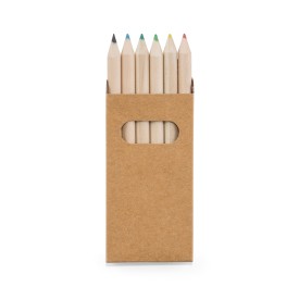 Caixa De Cartão Com 6 Mini Lápis De Cor Personalizado
