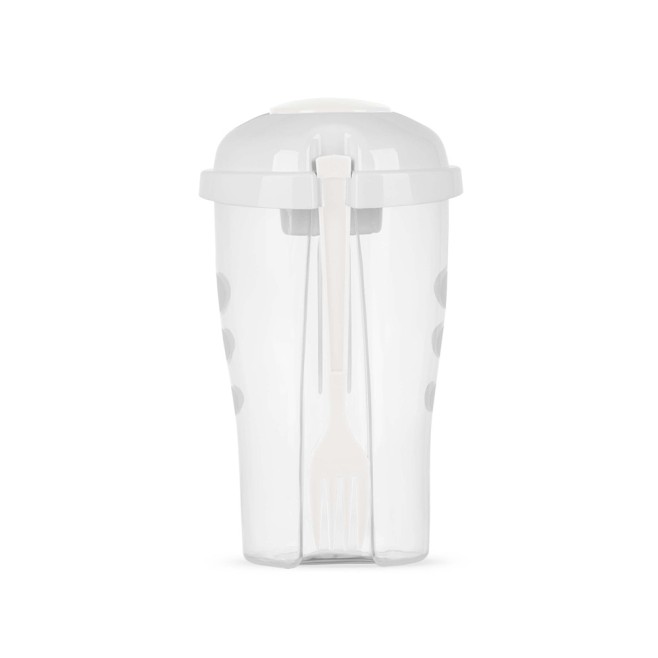 Copo Salada Com Garfo E Suporte Para Molho Personalizado Copo Salada Com Garfo E Suporte Para Molho Personalizado