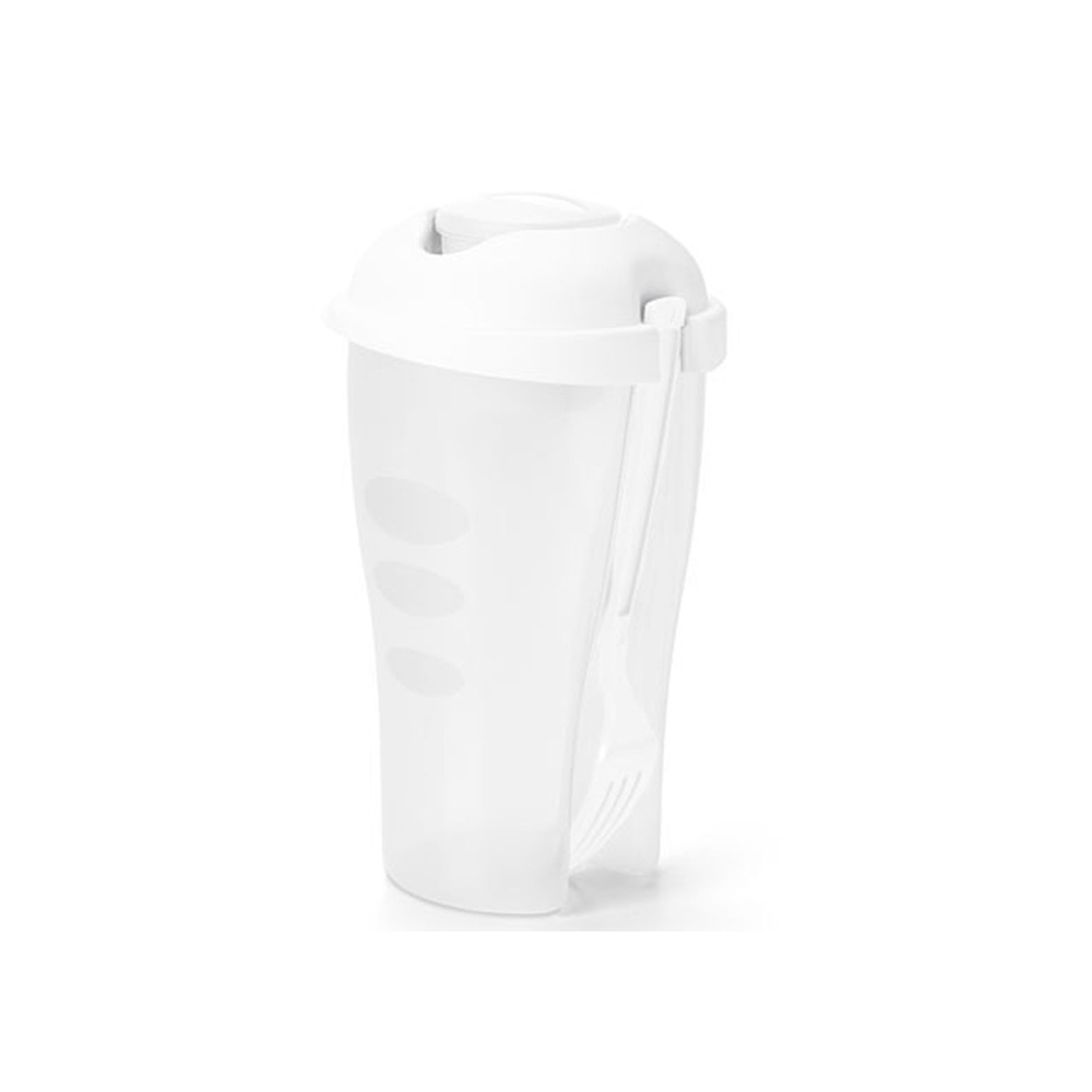 Copo Salada Com Garfo E Suporte Para Molho Personalizado Copo Salada Com Garfo E Suporte Para Molho Personalizado