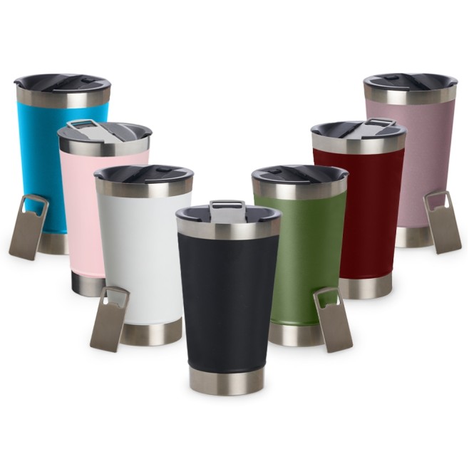 Copo Térmico 500Ml Com Abridor Para Brinde Copo Térmico 500Ml Com Abridor Para Brinde