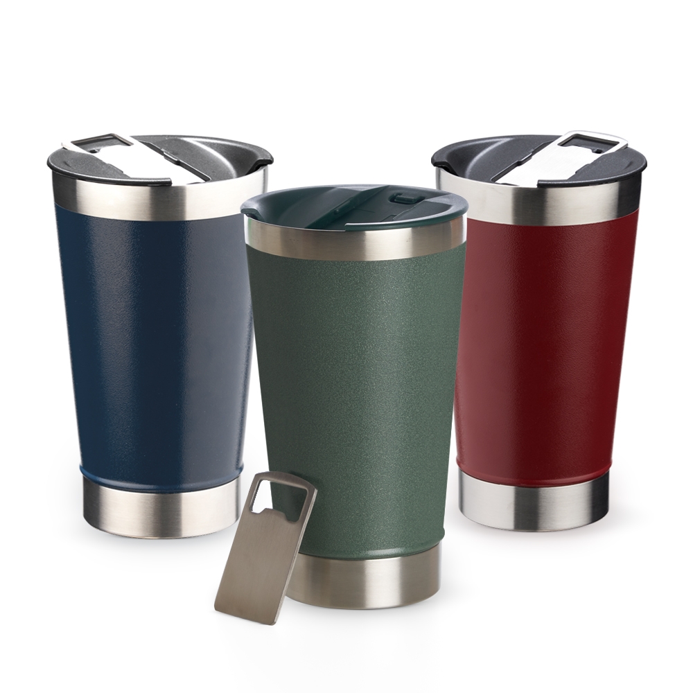 Copo Térmico 500Ml Com Abridor Para Brinde Copo Térmico 500Ml Com Abridor Para Brinde