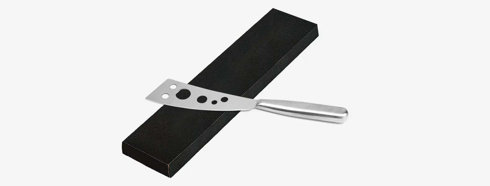 Faca Em Aço Inox Escovado Tamanho 5" Com 6 Furos Personalizada 