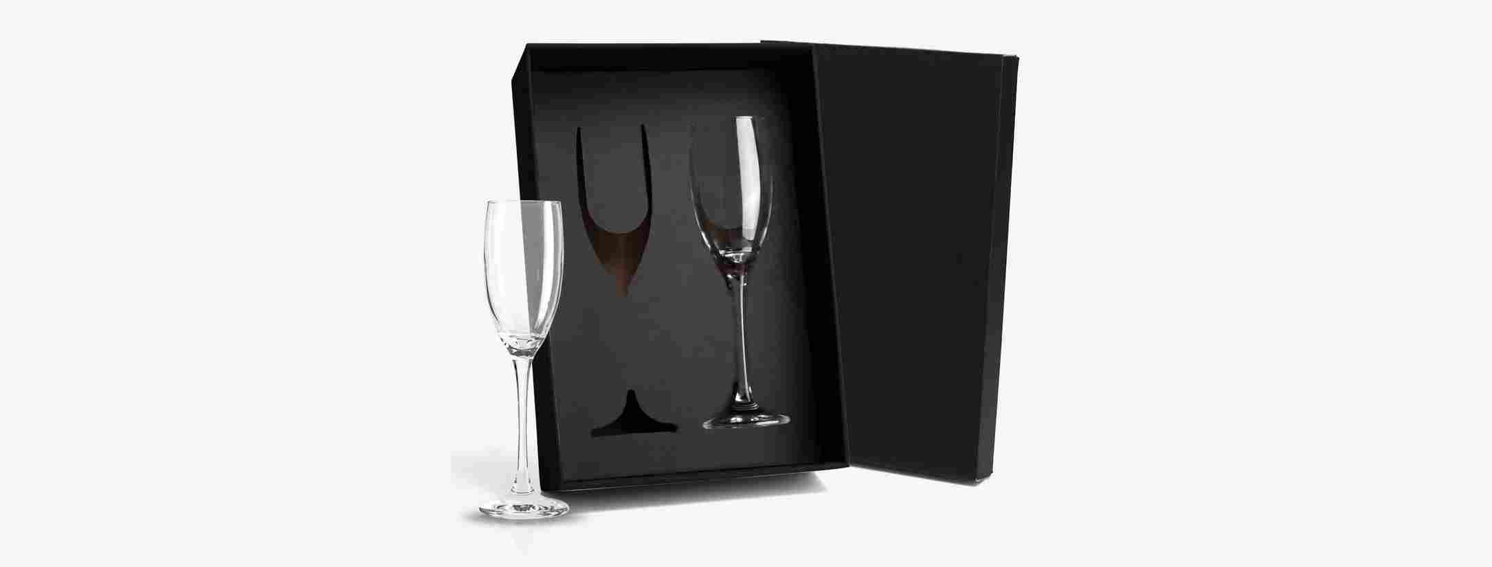 Jogo De Taças De Vidro para Champagne Personalizado