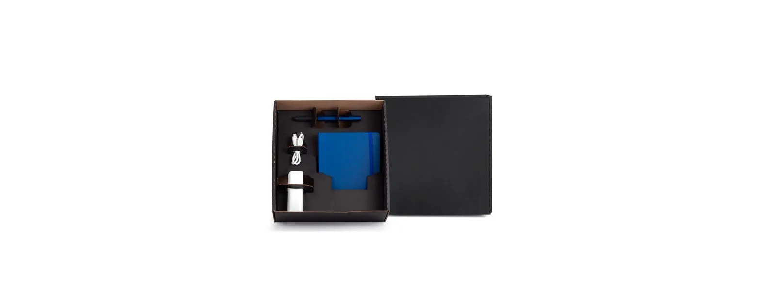 Kit Caderneta, Caneta e Carregador Personalizado 