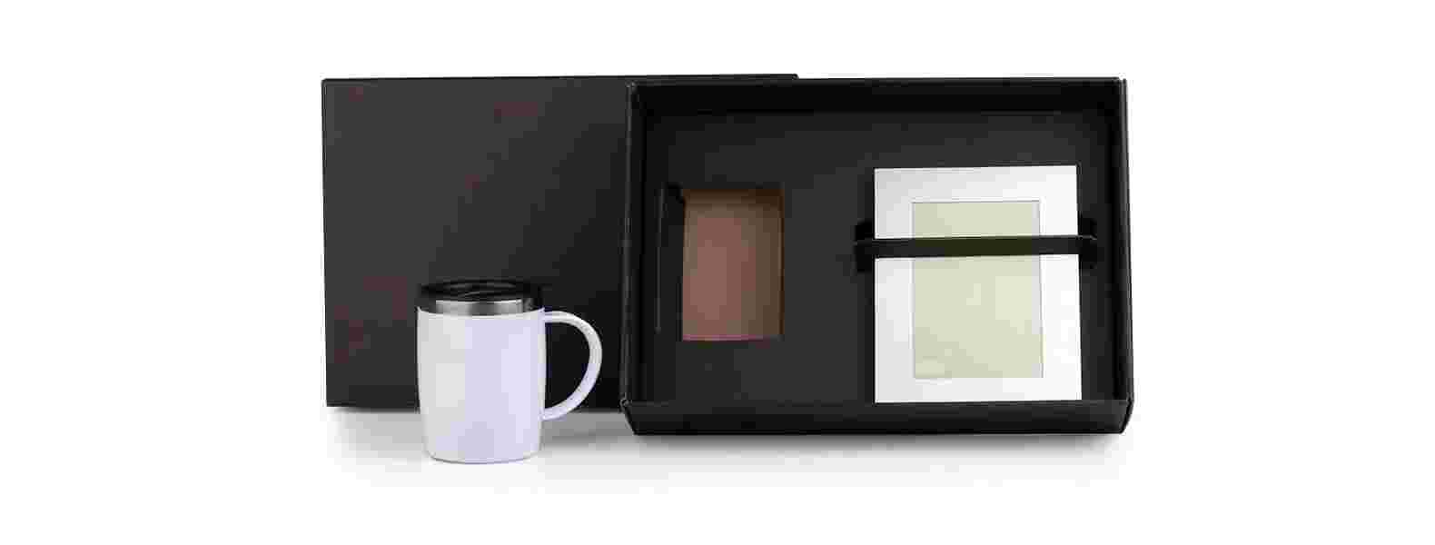 Kit Caneca Em Aço Inox E Porta-Retrato Em Alumínio Personalizado 