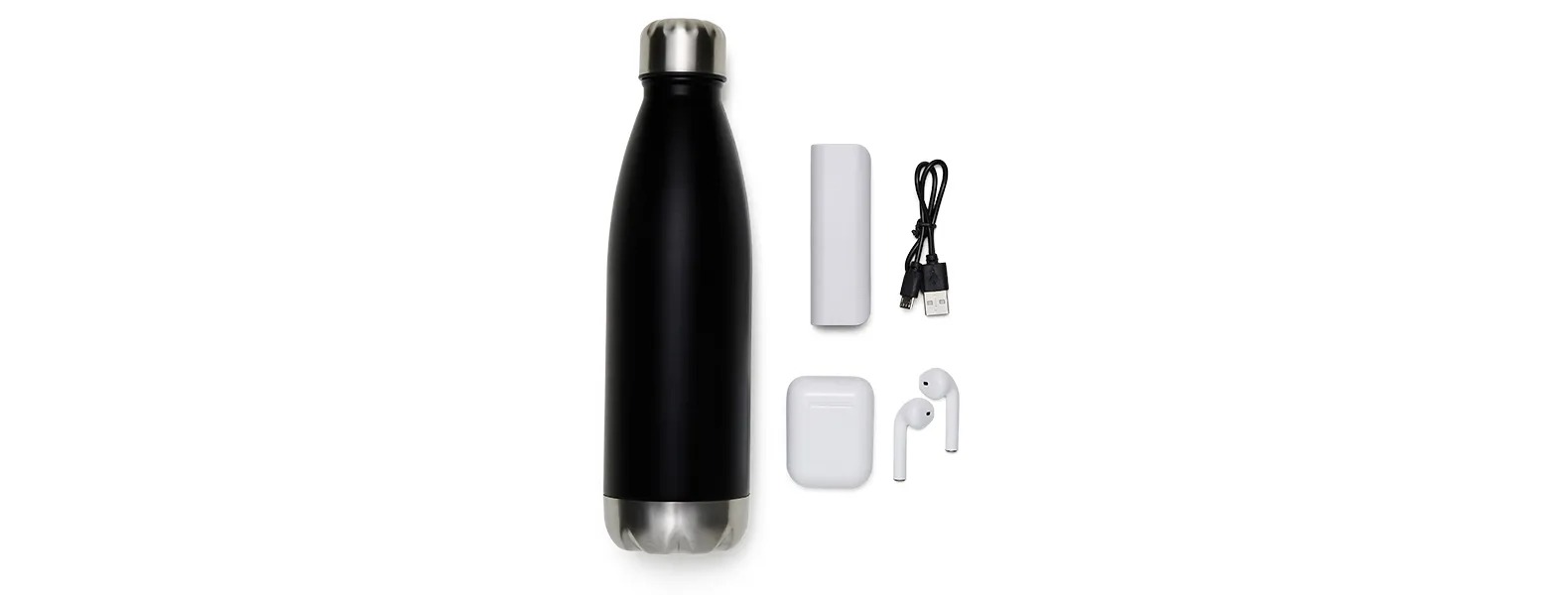 Kit Fone Bluetooth, Carregador E Garrafa Personalizado