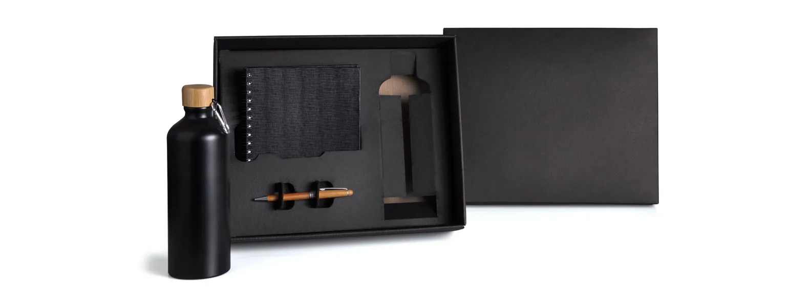 Kit Garrafa, Caderno E Caneta Personalizado 