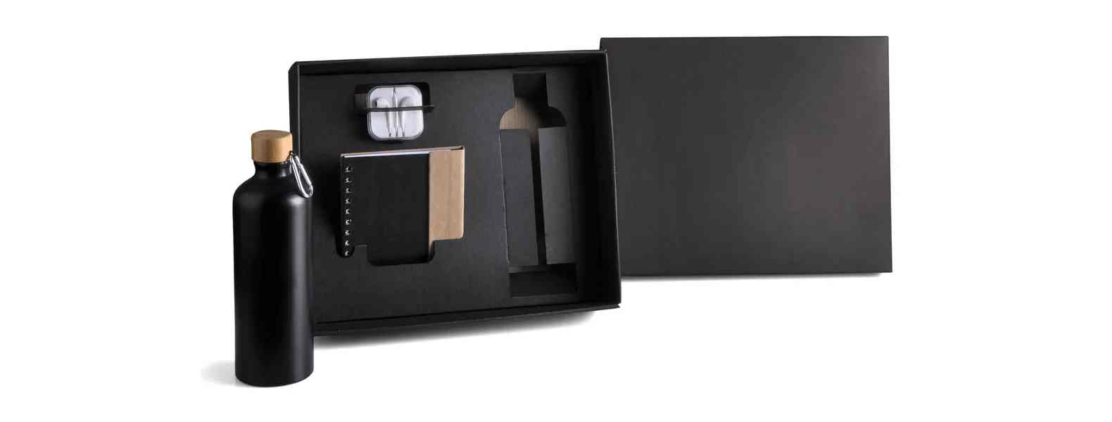 Kit Garrafa, Caderno E Fone Personalizado 