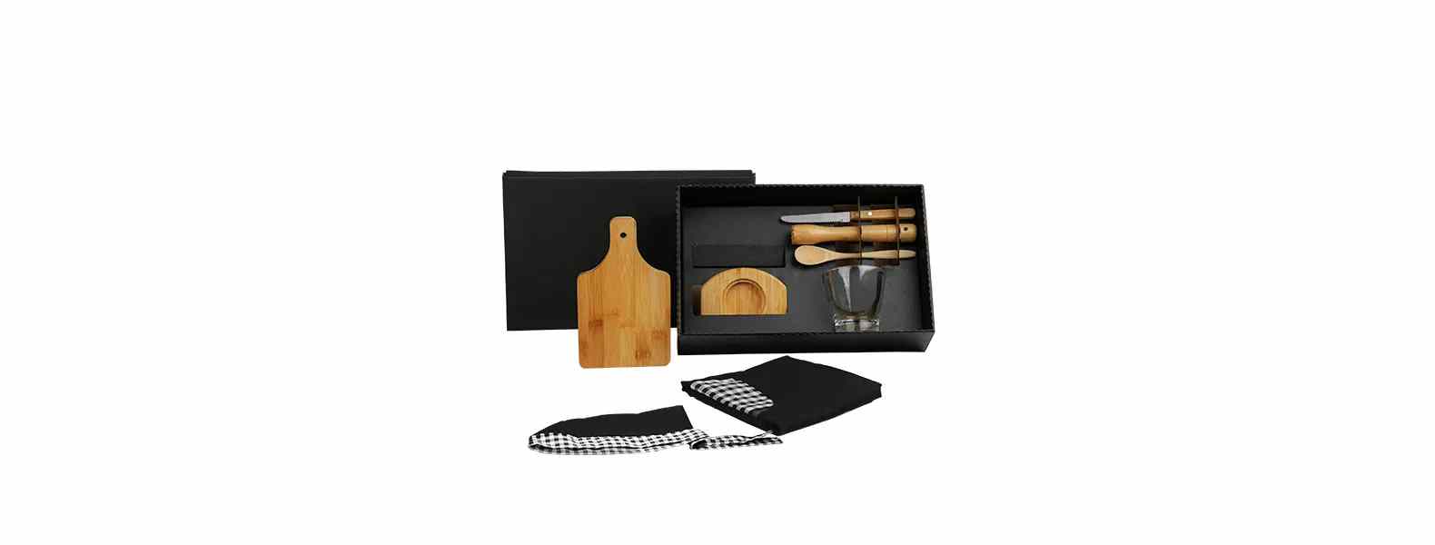 Kit Para Caipirinha Em Bambu Com Avental E Bandana para Brindes