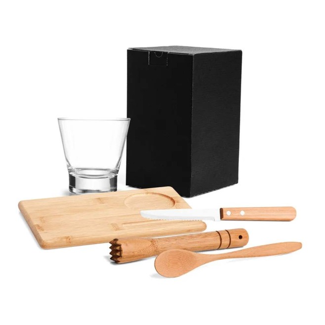Kit Para Caipirinha Em Bambu para Brindes Kit Para Caipirinha Em Bambu para Brindes