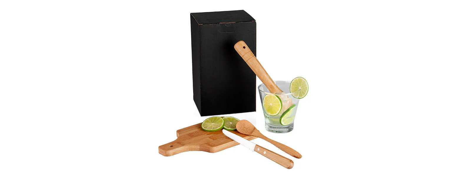 Kit Para Caipirinha Em Bambu Personalizada 