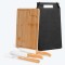 Kit para Churrasco em Bambu/Inox com Faca Santoku com Logo 