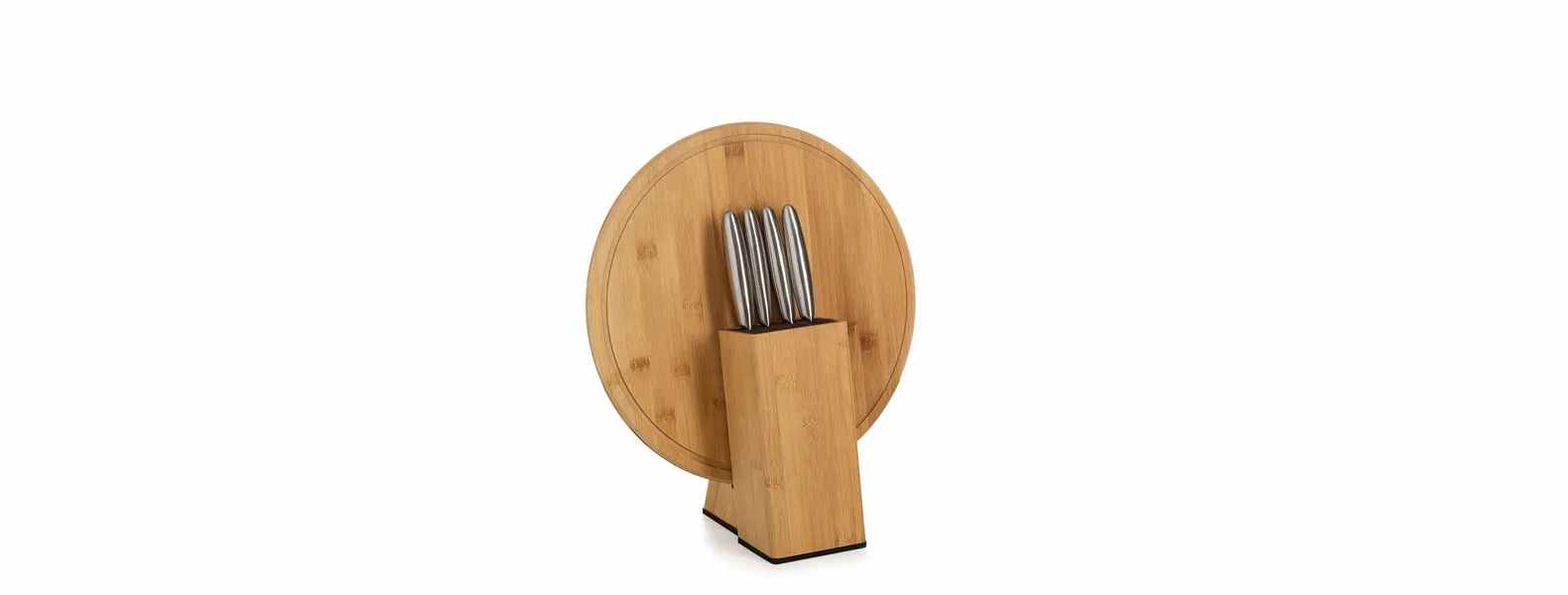Kit para Queijo Com Cepo Em Bambu / Inox Personalizado 