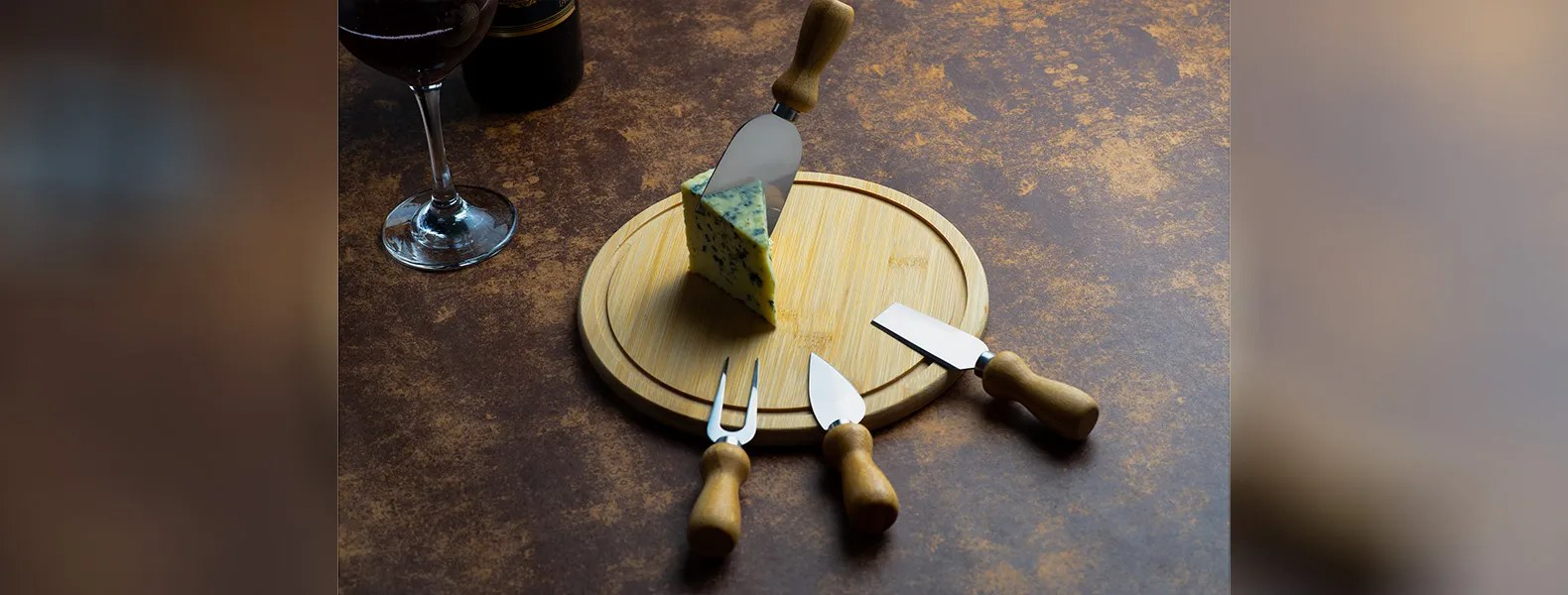 Kit para Queijo Em Bambu / Inox Córdoba Personalizado