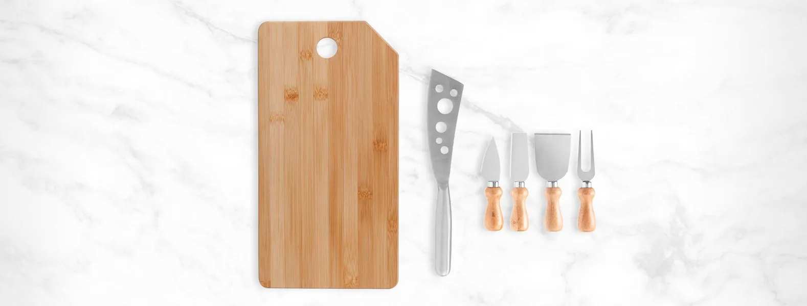 Kit para Queijo Em Bambu / Inox Oregon Personalizado