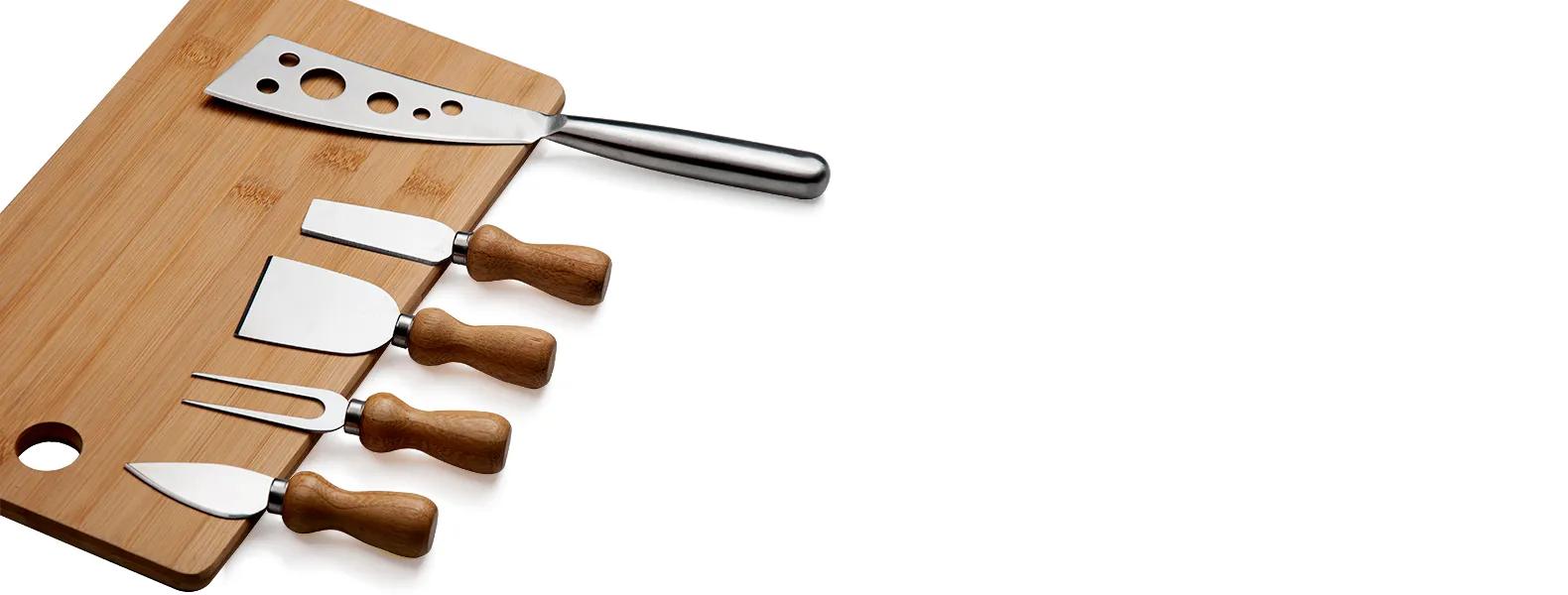 Kit para Queijo Em Bambu / Inox Oregon Personalizado