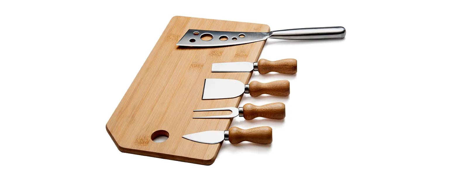 Kit para Queijo Em Bambu / Inox Oregon Personalizado