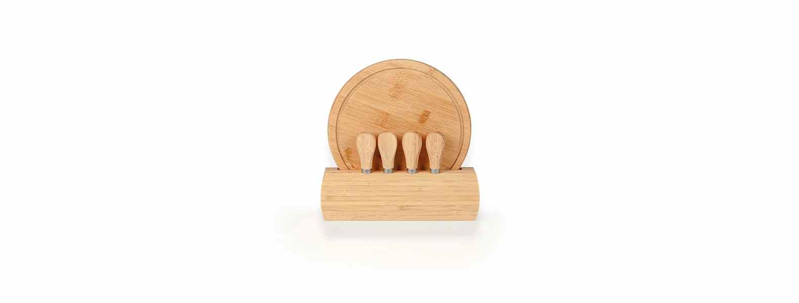 Kit para Queijo Em Bambu / Madeira / Inox Personalizado 
