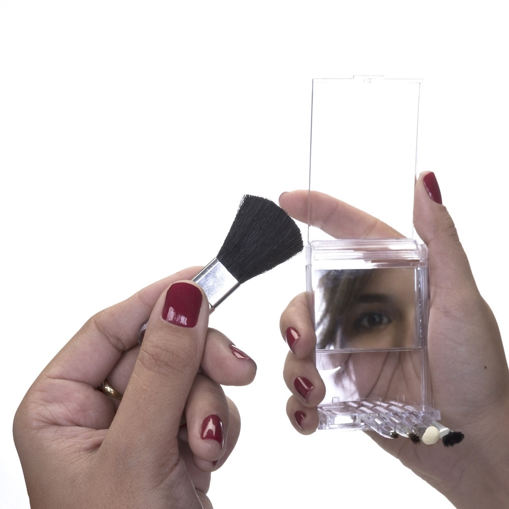 Kit Pincel Para Maquiagem Com Estojo Plástico Personalizado Kit Pincel Para Maquiagem Com Estojo Plástico Personalizado
