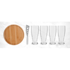 Kit Queijo e Cerveja 6 Peças com Logo 