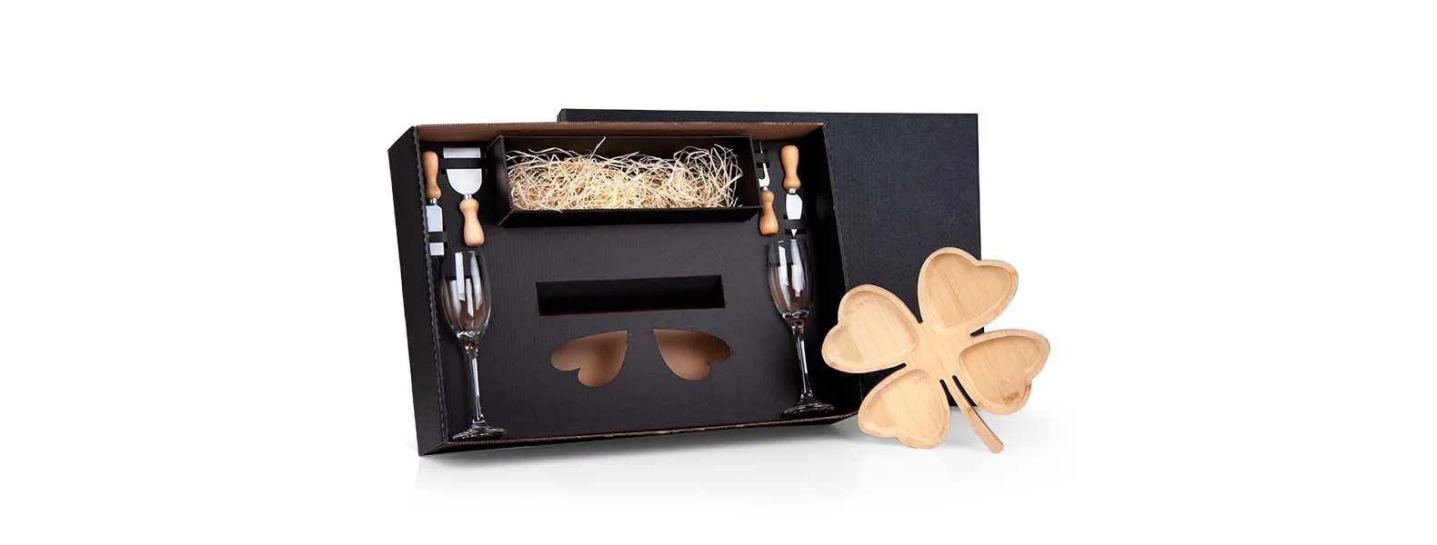 Kit Queijo e Champagne 7 Peças Personalizado