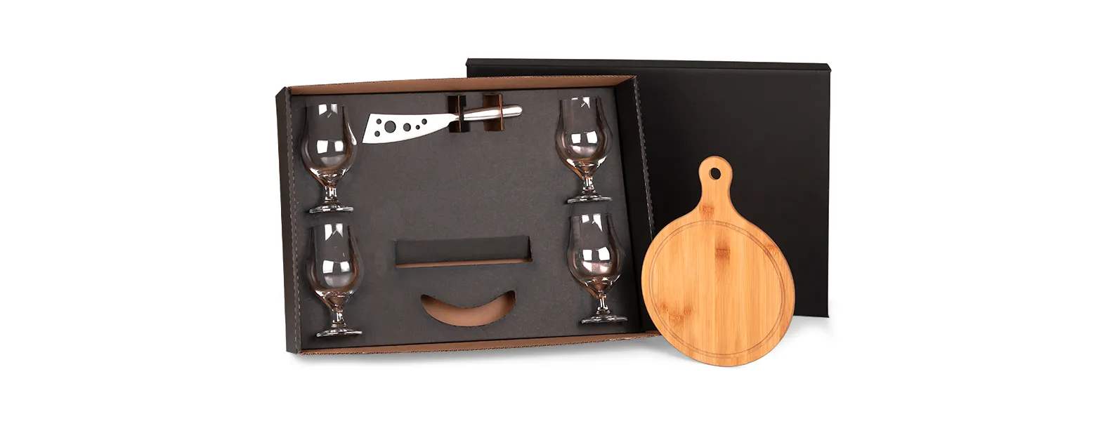 Kit Queijo e Taças Para Cerveja com Logo Personalizado