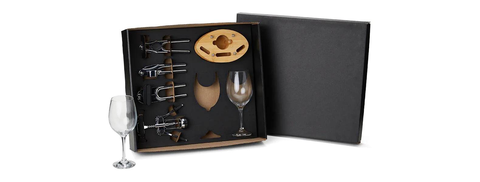 Kit Queijo e Vinho 7 Peças para Brindes
