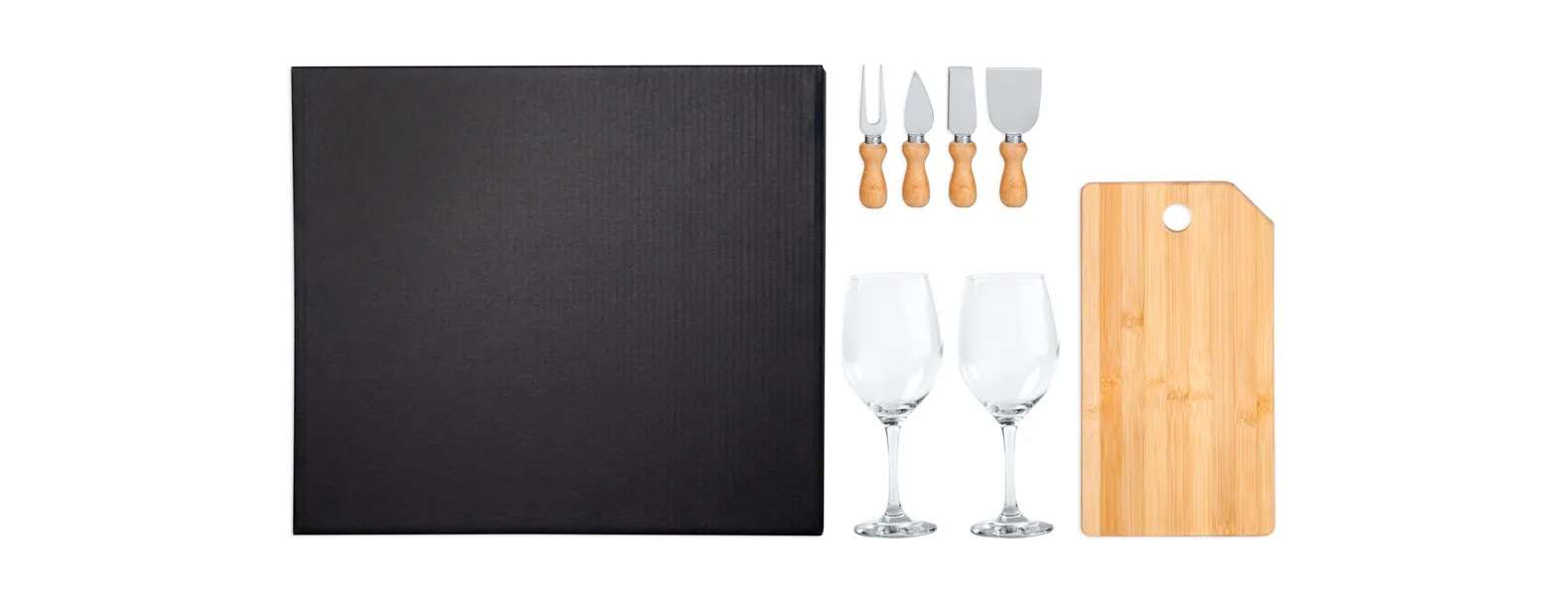 Kit Queijo e Vinho 7 Peças para Brindes 
