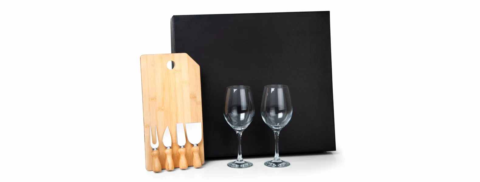 Kit Queijo e Vinho 7 Peças para Brindes 