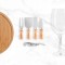 Kit Queijo e Vinho Com Abridor Saca Rolhas 8 Peças com Logo 