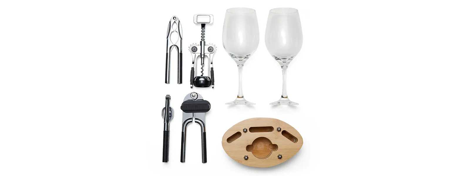 Kit Queijo, Taça, Tábua E Utensílios 6 Peças com Logo 