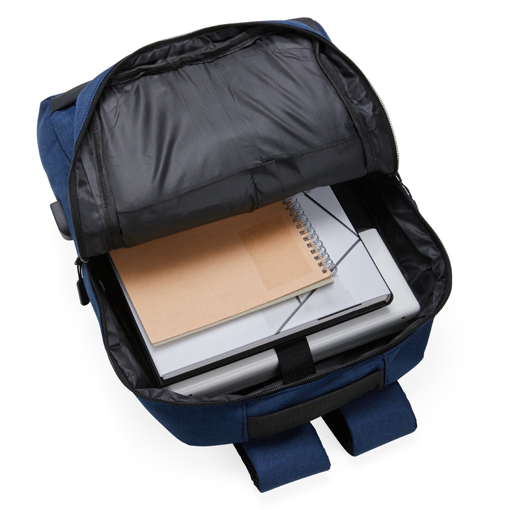Mochila de Nylon USB 21L Personalizada com Logo Mochila de Nylon USB 21L Personalizada com Logo