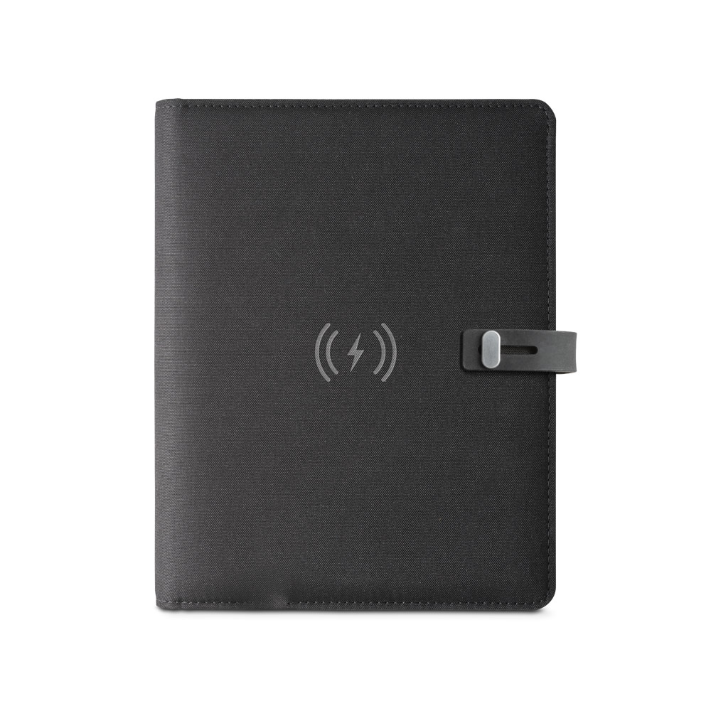Pasta A5 Com Carregador Wireless Embutido Para Brinde Pasta A5 Com Carregador Wireless Embutido Para Brinde