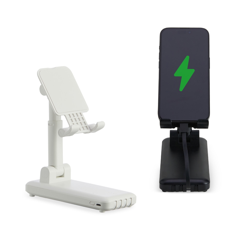 Power Bank 10.000mAh Multissaídas com Suporte para Celular ou Tablet Personalizado Power Bank 10.000mAh Multissaídas com Suporte para Celular ou Tablet Personalizado