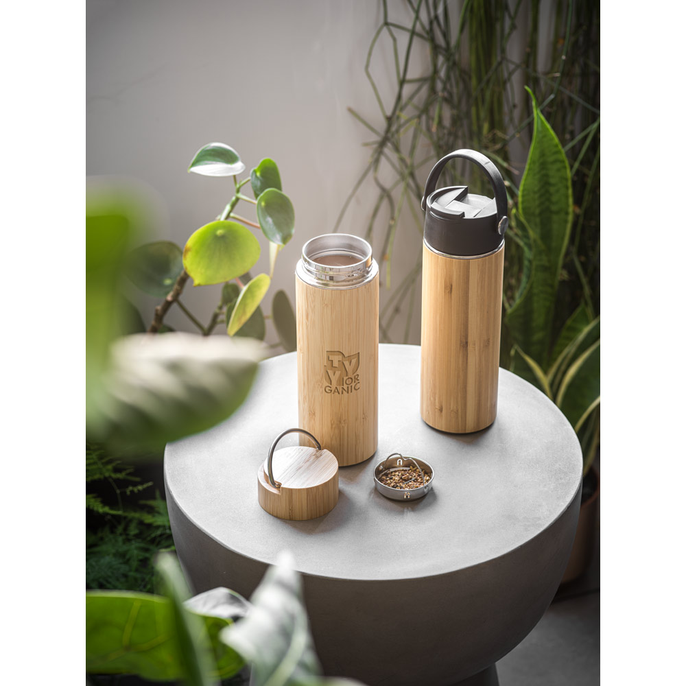 Squeeze 440Ml Em Bambu E Inox Personalizado Squeeze 440Ml Em Bambu E Inox Personalizado